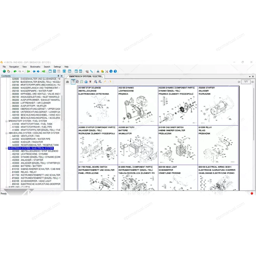 KUBOTA EPC KDG GERMAN 2021.10 screenshot 10