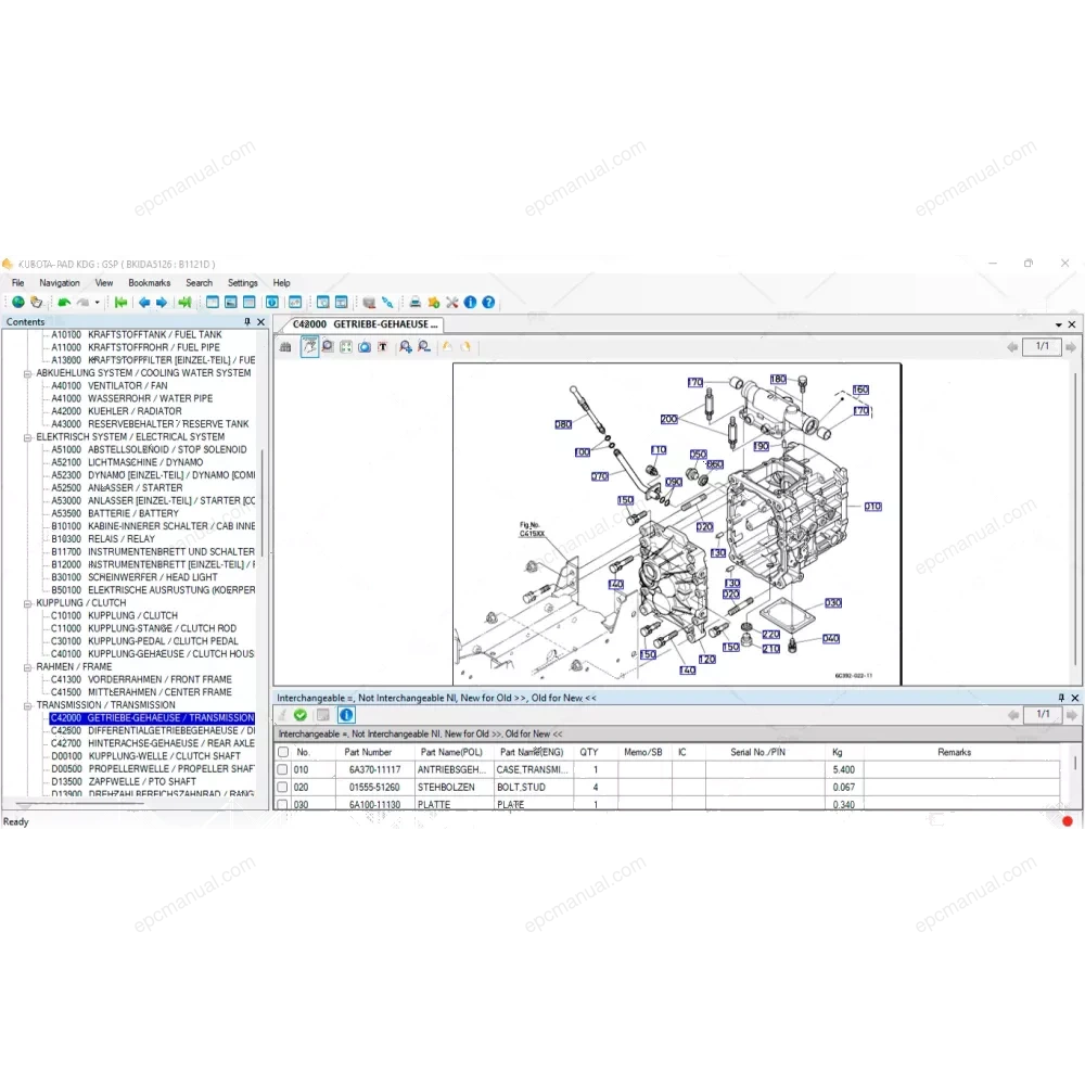 KUBOTA EPC KDG GERMAN 2021.10 screenshot 12