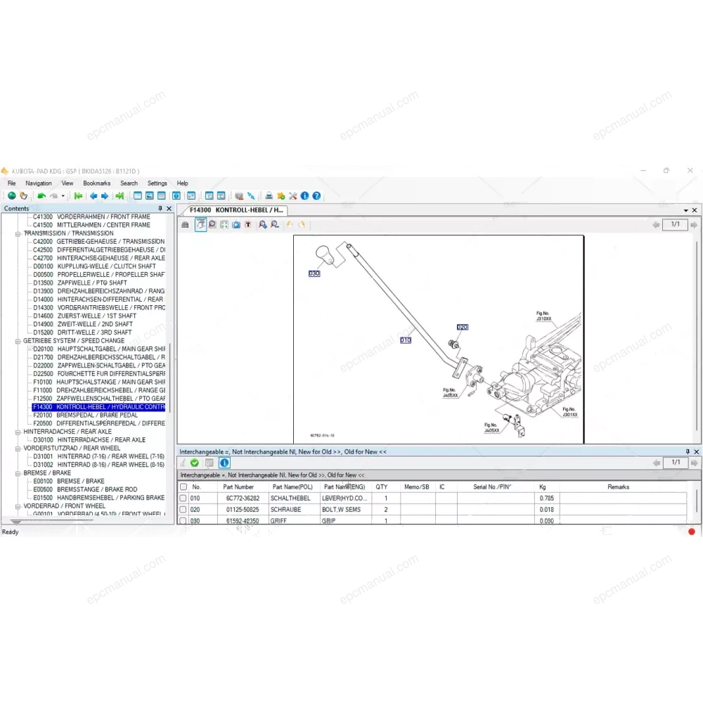 KUBOTA EPC KDG GERMAN 2021.10 screenshot 14