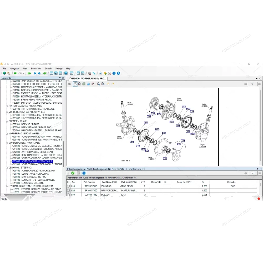 KUBOTA EPC KDG GERMAN 2021.10 screenshot 16