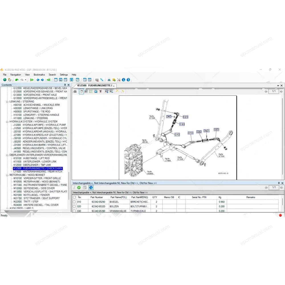KUBOTA EPC KDG GERMAN 2021.10 screenshot 19