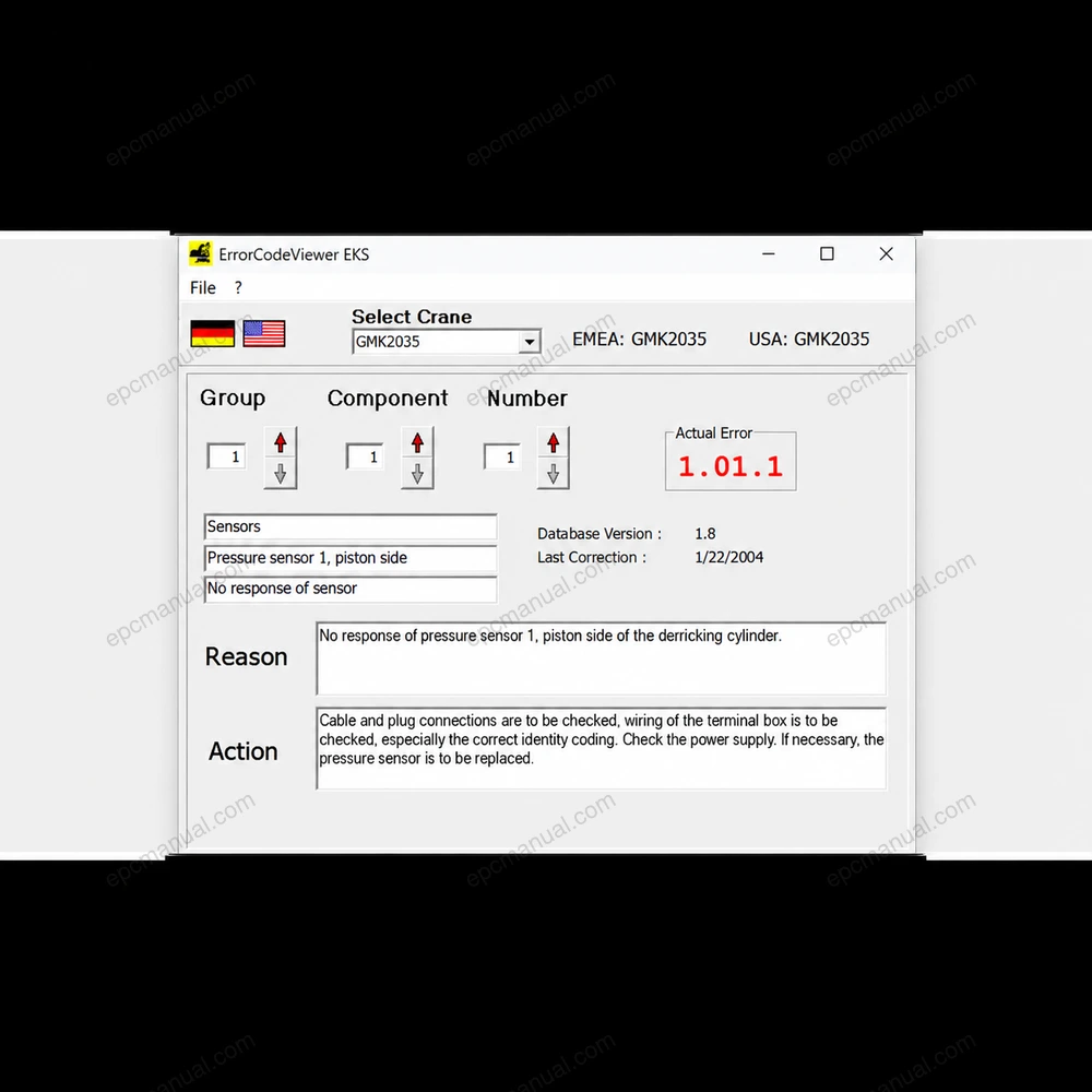 MANITOWOC ERROR CODE VIEWER 4.4.0 screenshot 2