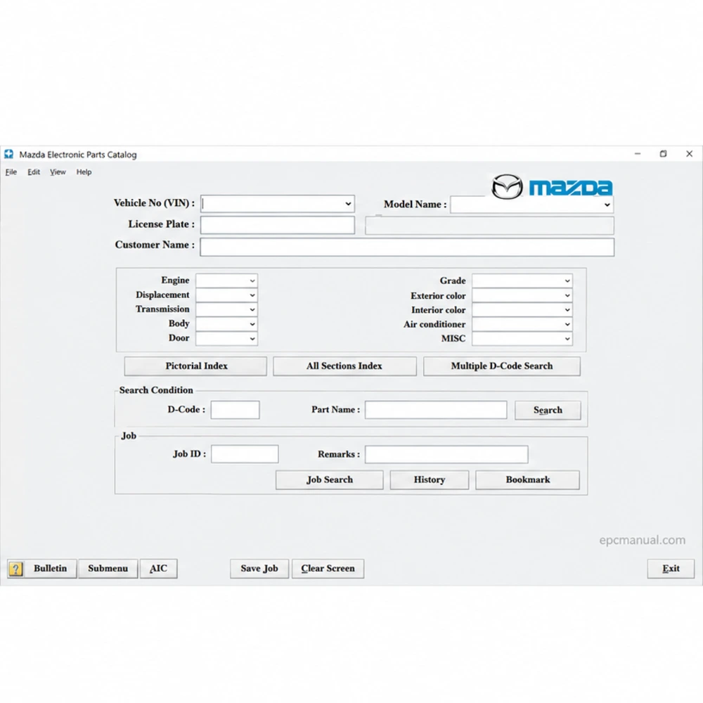 MAZDA GENERAL ELECTRONIC PARTS CATALOGUE 2024.05 screenshot 2