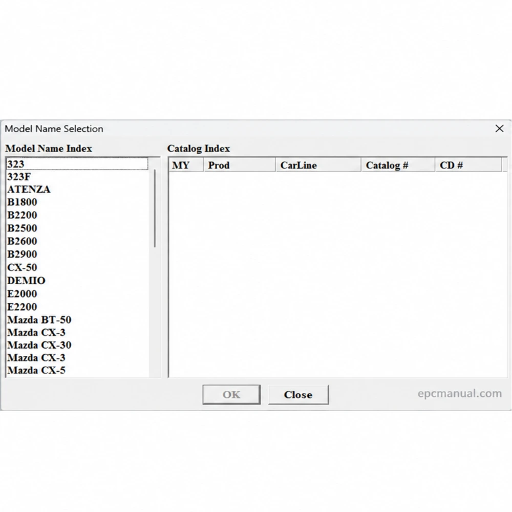 MAZDA GENERAL ELECTRONIC PARTS CATALOGUE 2024.05 screenshot 4