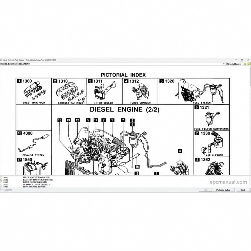 MAZDA GENERAL ELECTRONIC PARTS CATALOGUE 2024.05 screenshot 7