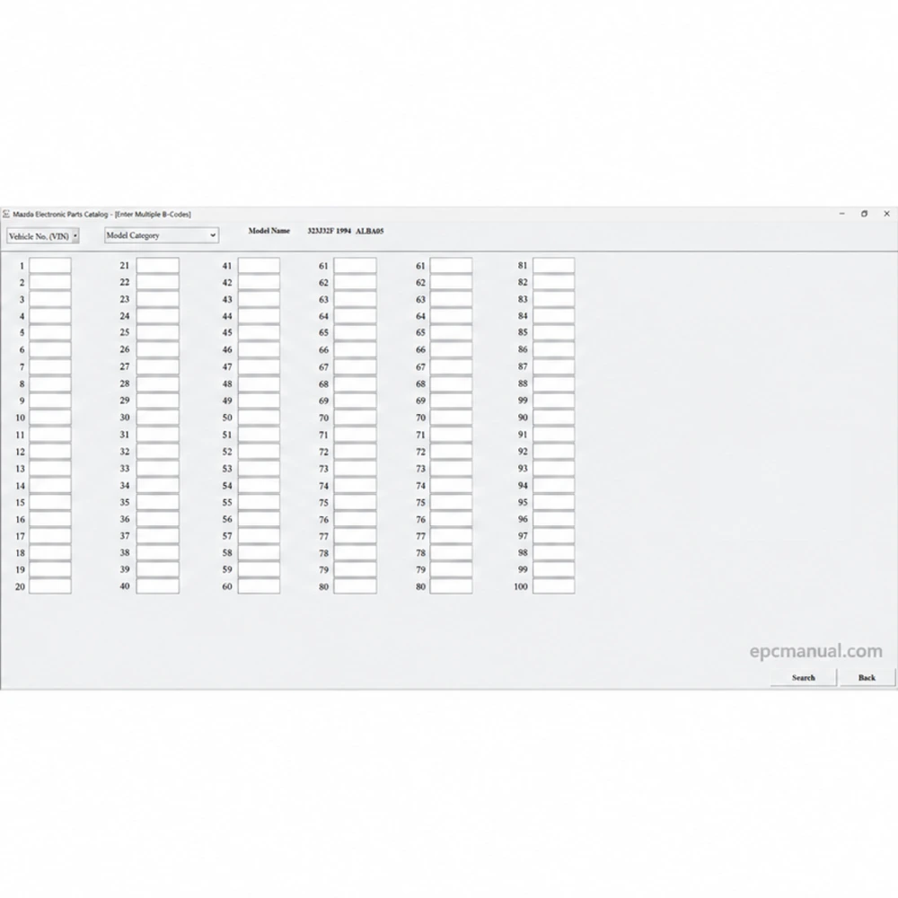 MAZDA GENERAL ELECTRONIC PARTS CATALOGUE 2024.05 screenshot 8