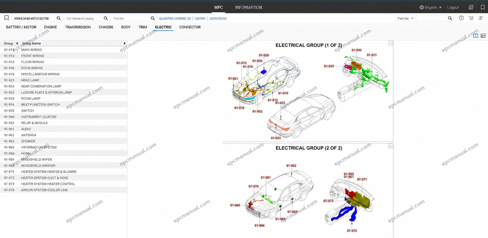 MOBIS WPC EPC Hyundai & KIA Online Parts Catalog