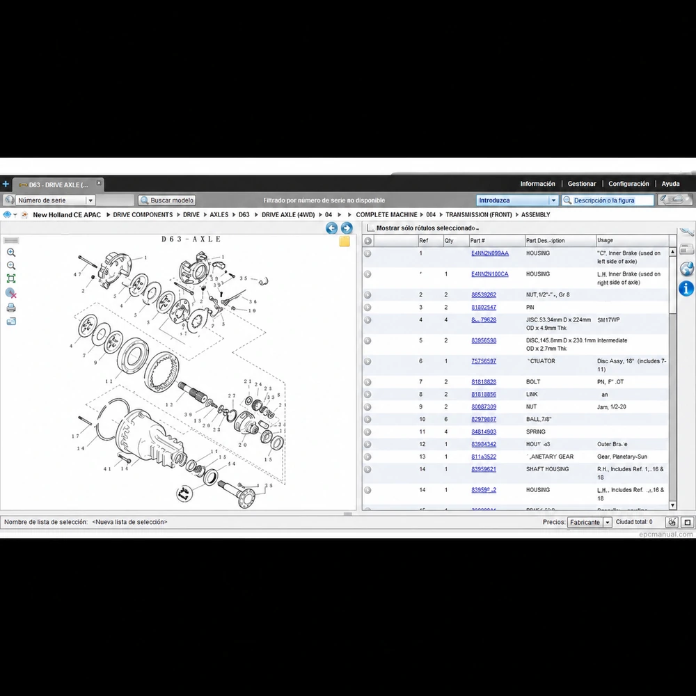 NEW HOLLAND CONTRUCTION ASIA PACIFIC SPARE PARTS CATALOG 2019.07 screenshot 3