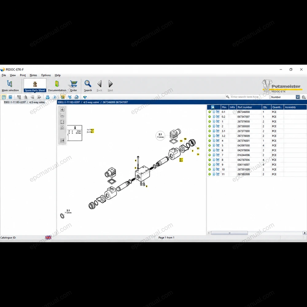 PUTZMEISTER PEDOC ETK-F PARTS PUBLISHER 5.8 screenshot 7