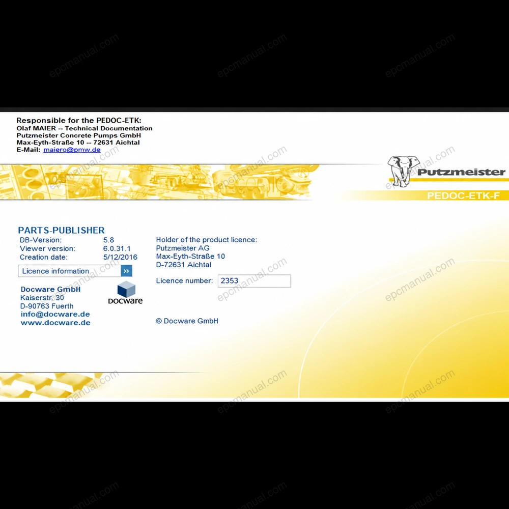 PUTZMEISTER PEDOC ETK-F PARTS PUBLISHER 5.8 screenshot 10