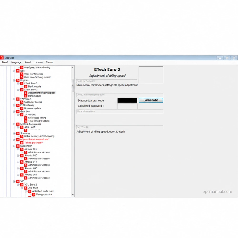 RENAULT MDPDIAG 2.05 screenshot 2