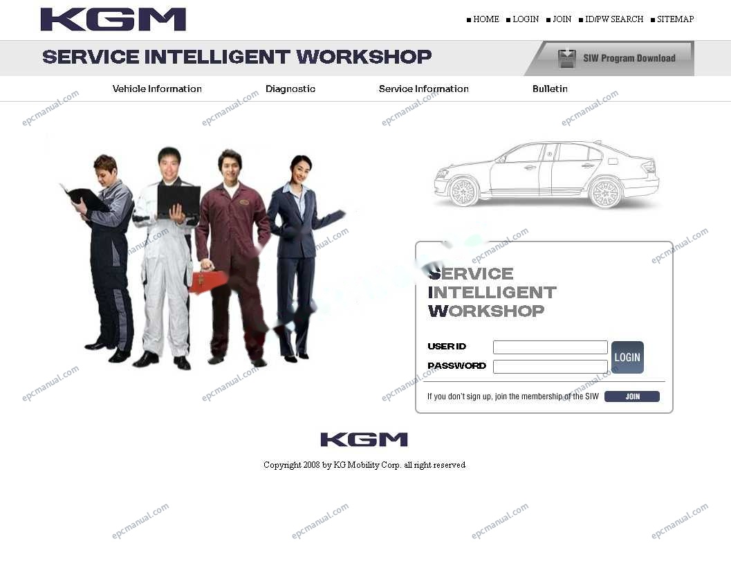 SsangYong KGM SIW Online Service Information screenshot 3