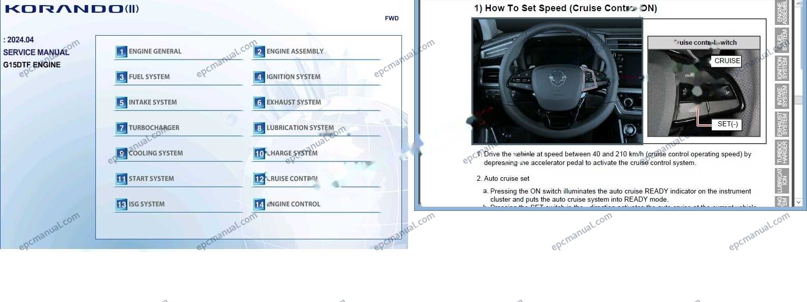 SsangYong KGM SIW Online Service Information screenshot 11