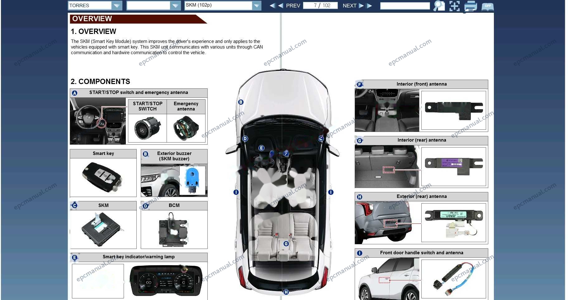 SsangYong KGM SIW Online Service Information screenshot 16