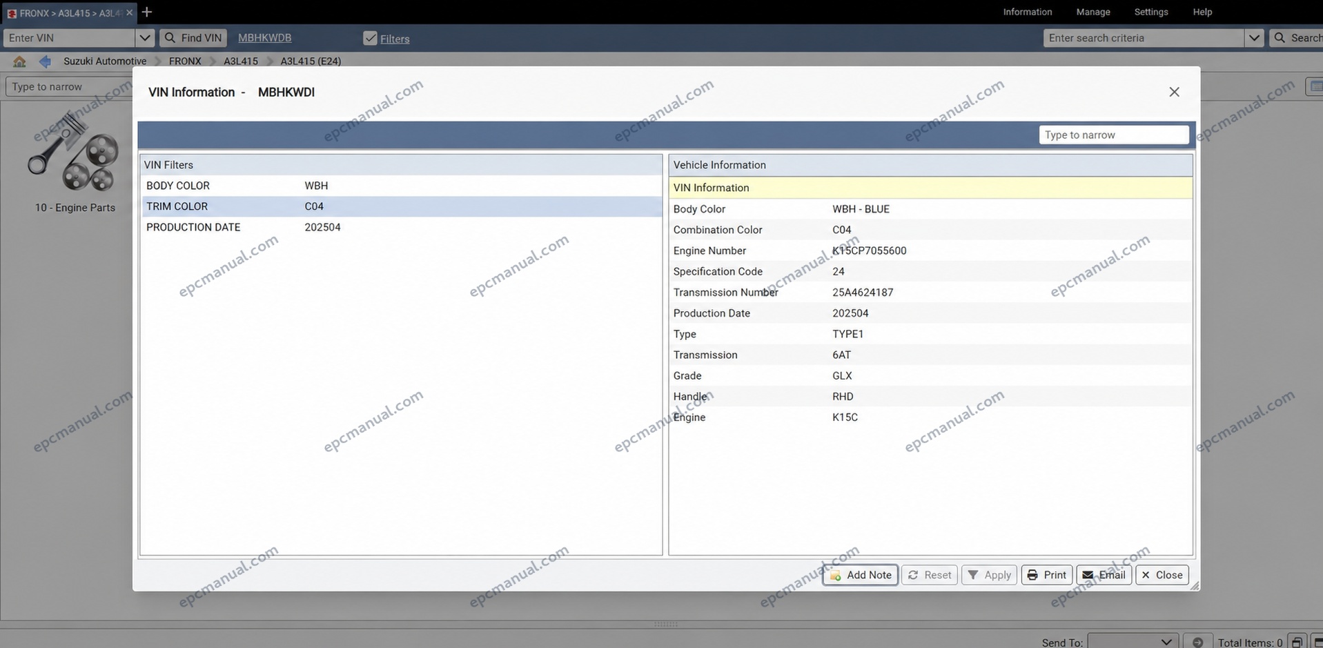 Suzuki Snap-on EPC Online Parts Catalog screenshot 4