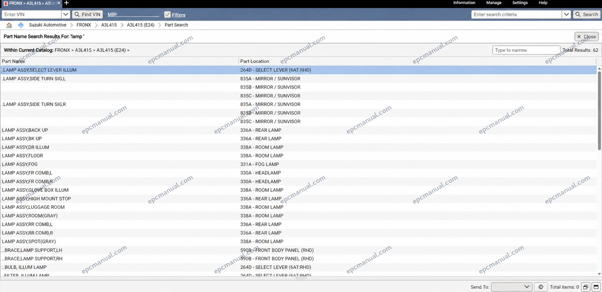 Suzuki Snap-on EPC Online Parts Catalog screenshot 5