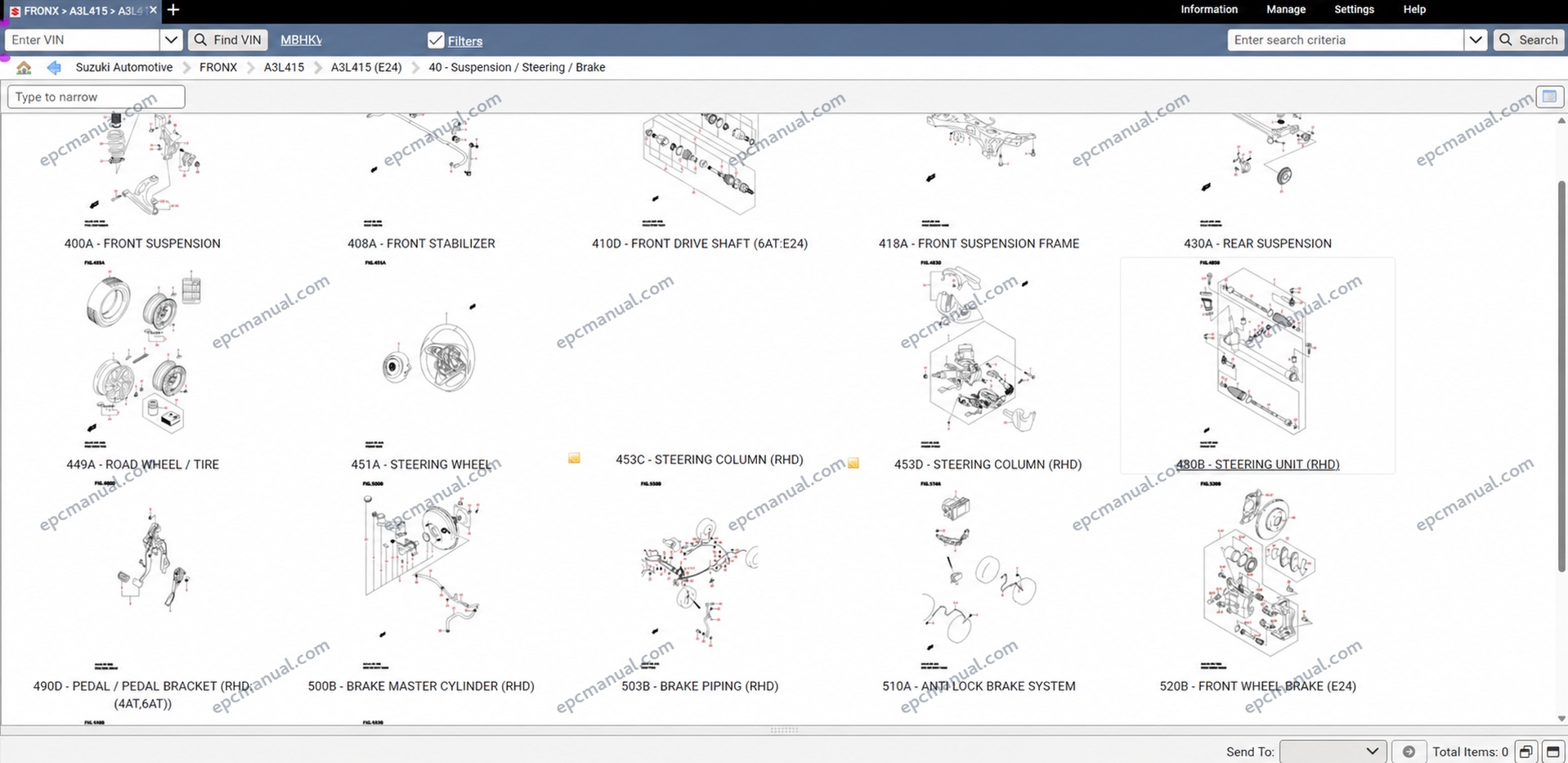 Suzuki Snap-on EPC Online Parts Catalog screenshot 7