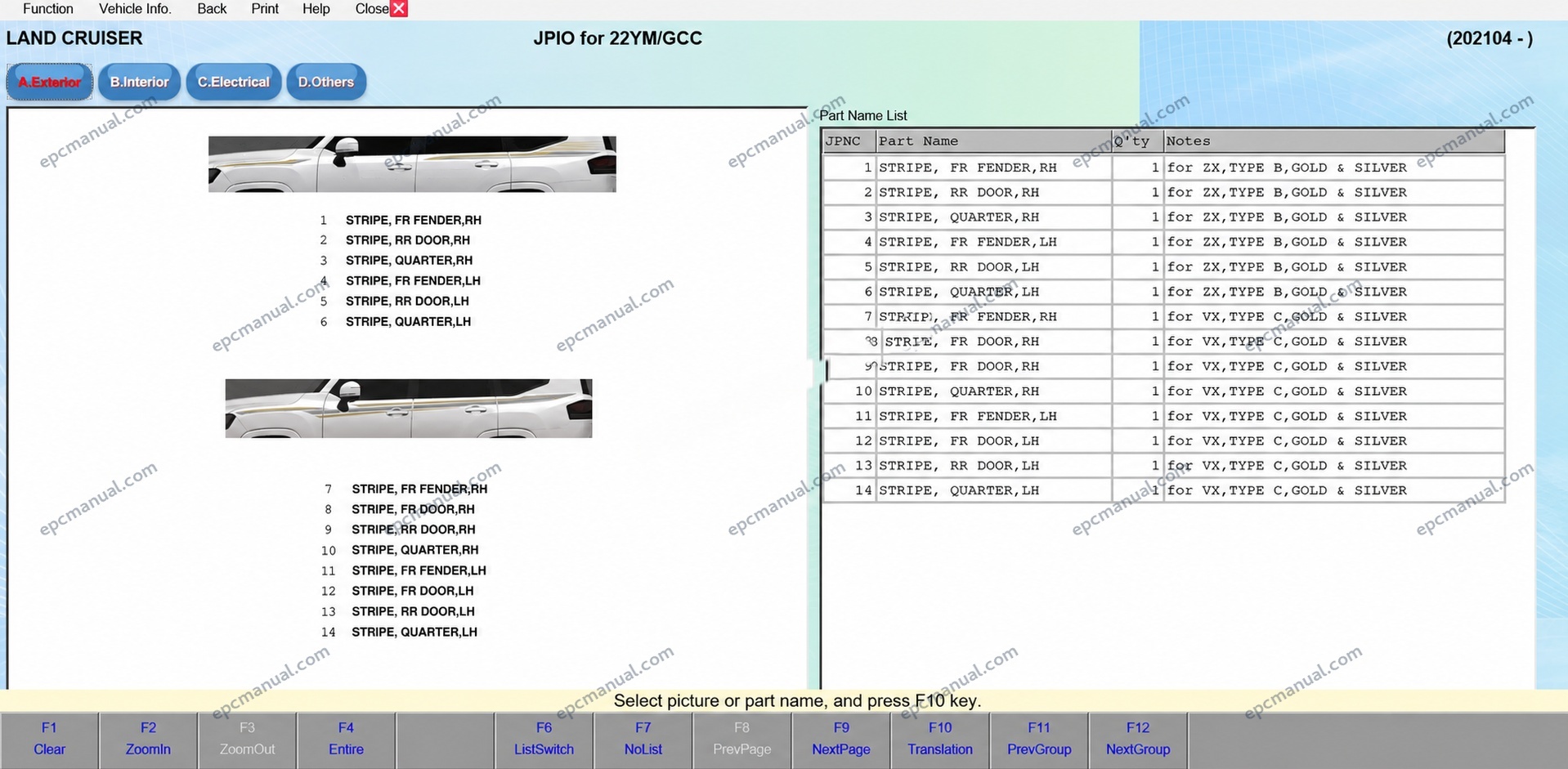 Toyota EPC Online Electronic Parts Catalog screenshot 12
