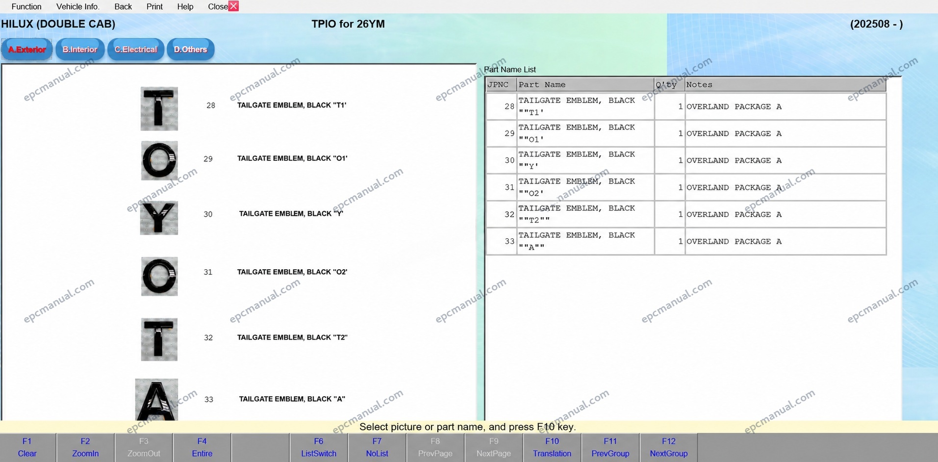 Toyota EPC Online Electronic Parts Catalog screenshot 14