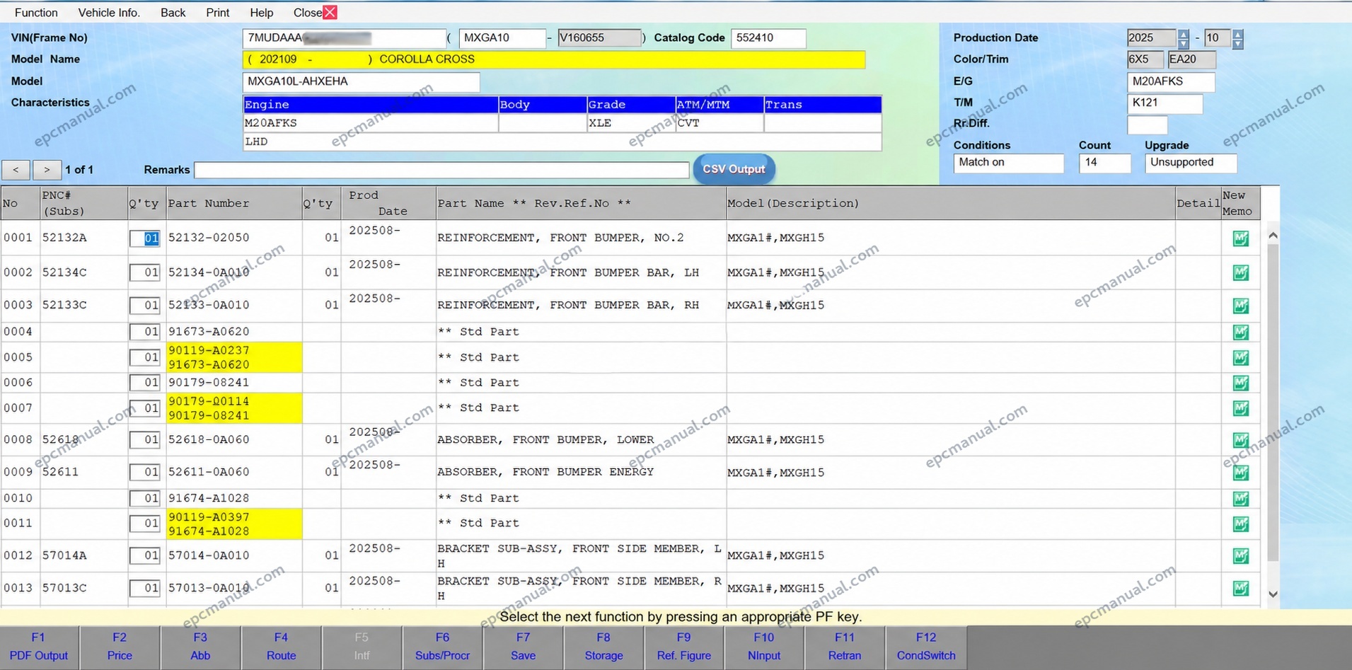 Toyota EPC Online Electronic Parts Catalog screenshot 16