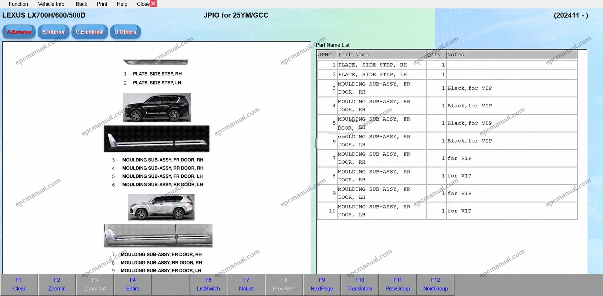 Toyota EPC Online Electronic Parts Catalog screenshot 17
