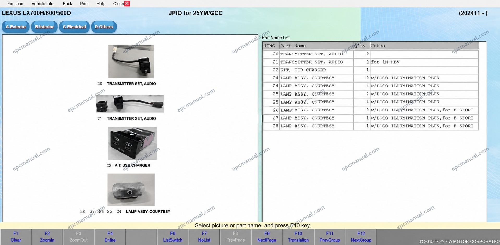 Toyota EPC Online Electronic Parts Catalog screenshot 19