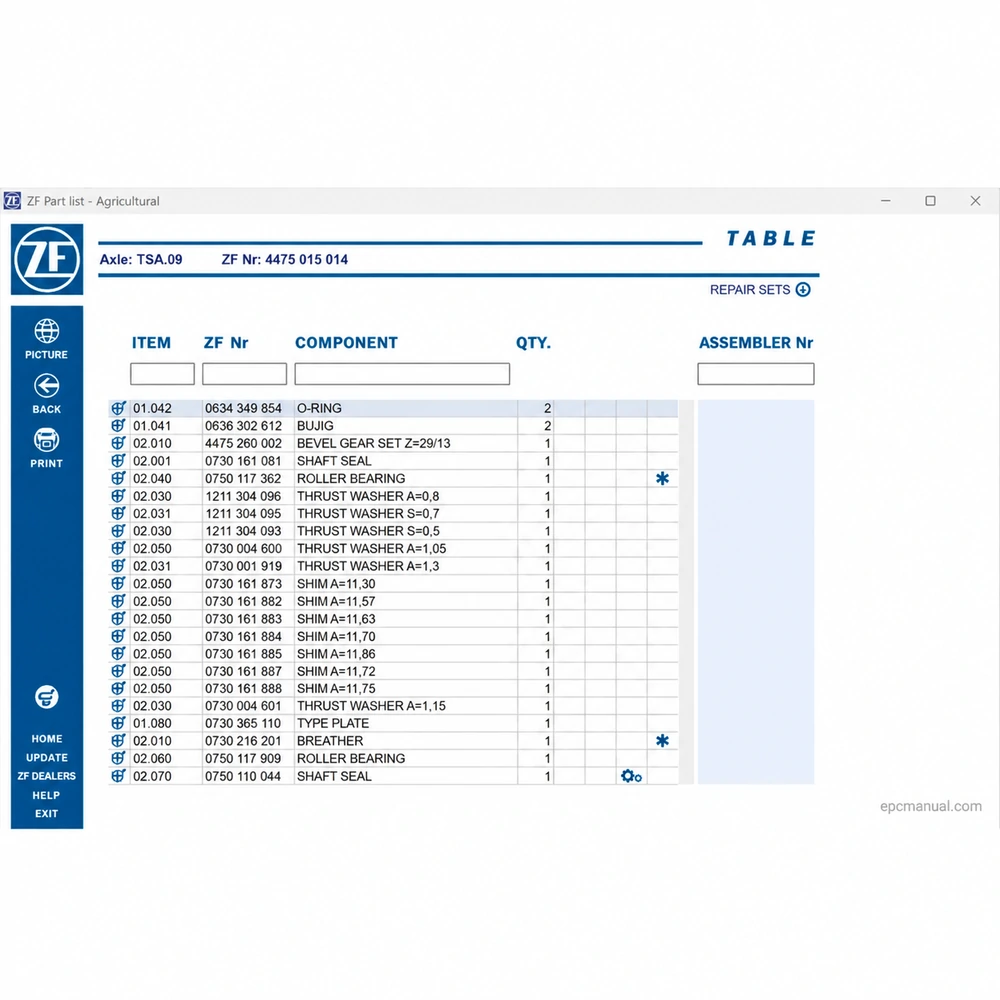 ZF EPC AGRICULTURAL 1 screenshot 3