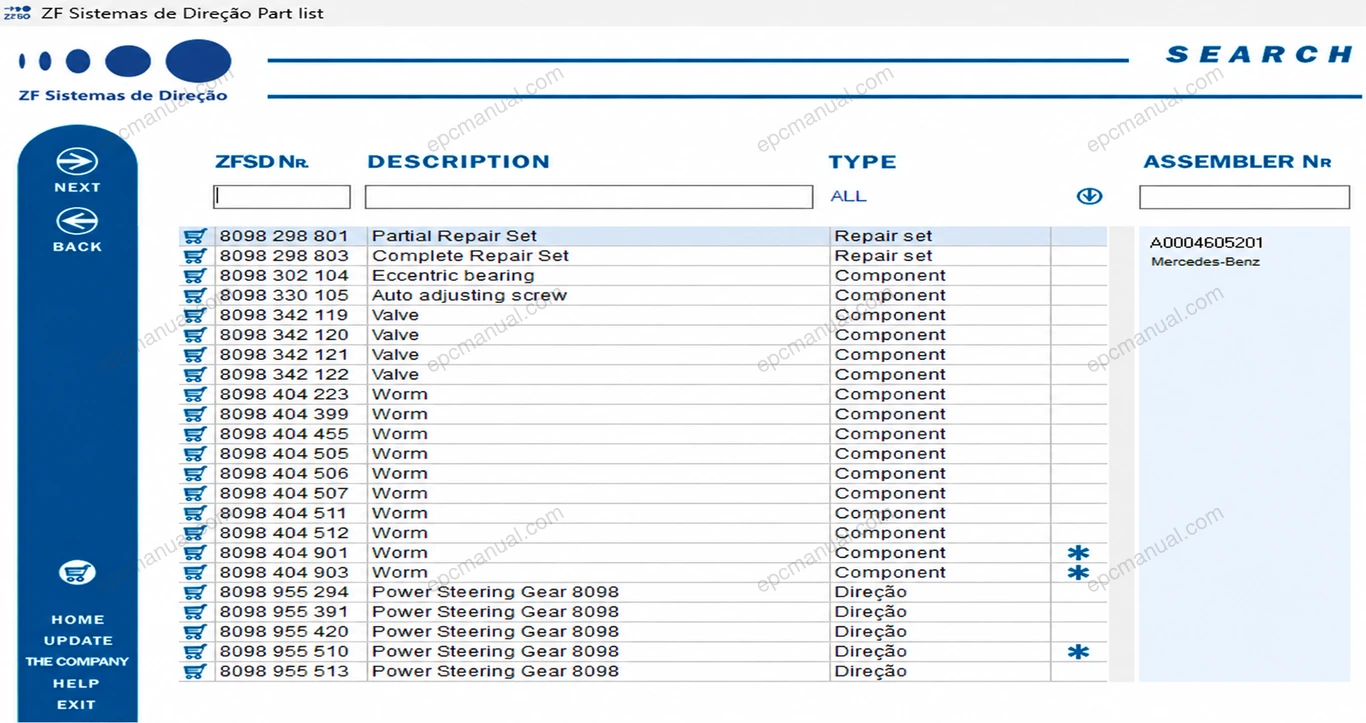 ZF SD AUTOMOTIVE EPC screenshot 4