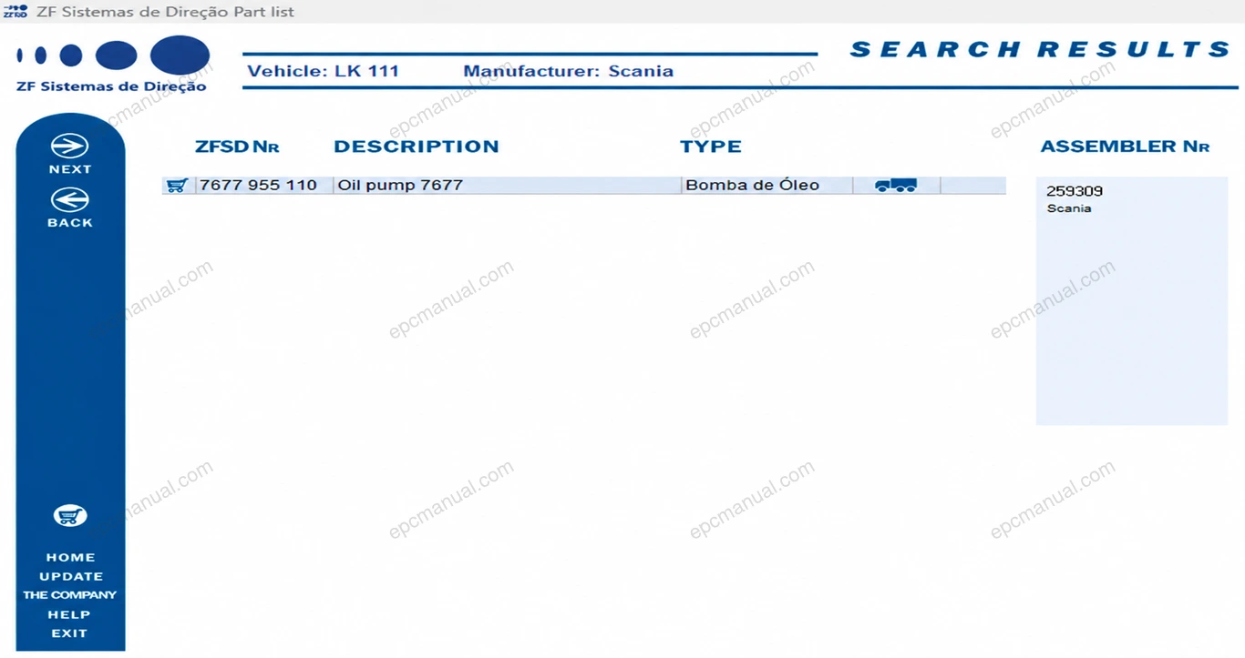 ZF SD AUTOMOTIVE EPC screenshot 7