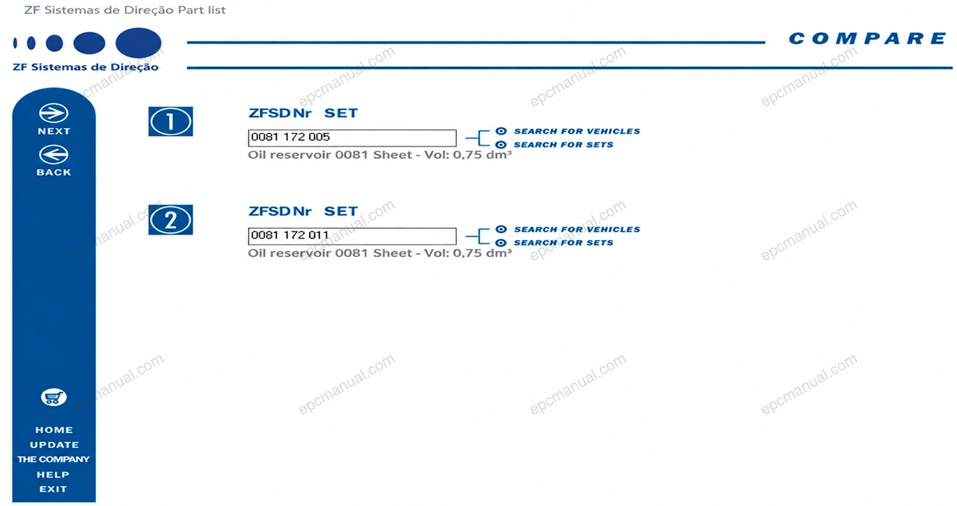 ZF SD AUTOMOTIVE EPC screenshot 9